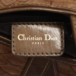 مملوكة مسبقًا Dior Saddle Beige Patent Leather and Python Leather Saddle Bag