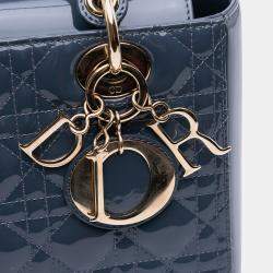 مملوكة مسبقًا Dior Blue Medium Patent Cannage Lady Dior