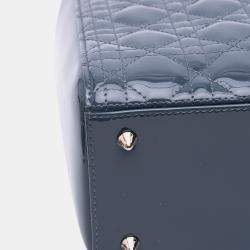 مملوكة مسبقًا Dior Blue Medium Patent Cannage Lady Dior