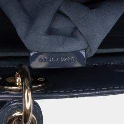 مملوكة مسبقًا Dior Blue Medium Patent Cannage Lady Dior