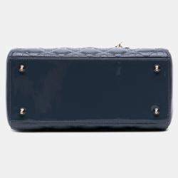مملوكة مسبقًا Dior Blue Medium Patent Cannage Lady Dior