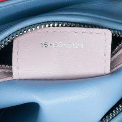 Pre Owned Dior Red Medium Tricolor Lambskin Cannage Lady Dior