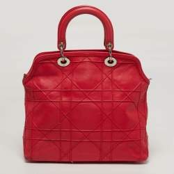 Pre Owned حقيبة يد توتس ديور غرانفيل جلد كاناج أحمر