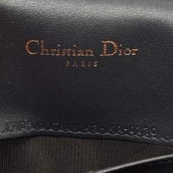 Pre Owned محفظة ديور 30 مونتين جلد لامع ميكروجاناج ذهبي وردي مع سلسلة