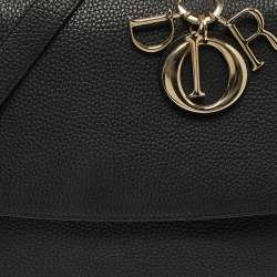 Pre Owned Dior Be Dior Medium Black Leather Top Handle Bag