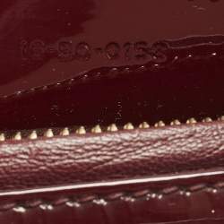 Pre Owned حقيبة يد توتس ديور ليدي ديور كبيرة جلد لامع كاناج بورغندي