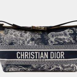 Pre Owned Dior Travel Nomad Medium Blue Pouch