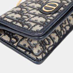 مملوكة مسبقًا حقيبة كتف ديور مونتين نانو كانفاس أوبليك أزرق