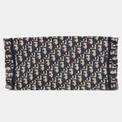 Pre Owned Dior Book Tote Medium Blue Canvas Tote Bag