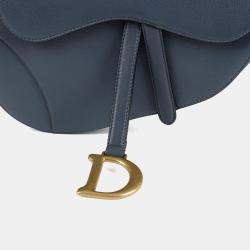 مملوكة مسبقًا حقيبة كتف ديور سادل جلد أزرق