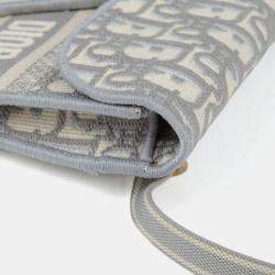 مملوكة مسبقًا Dior Saddle Slim Gray Leather Pouch Belt Bag