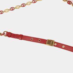 مملوكة مسبقًا Dior Caro Heart Small Red Calfskin Leather Crossbody Bag