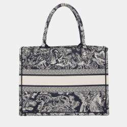مملوكة مسبقًا Dior Book Tote Medium Blue Canvas Tote Bag
