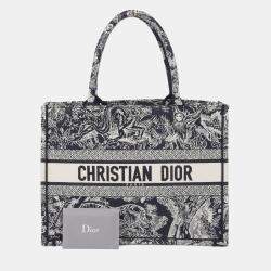 مملوكة مسبقًا Dior Book Tote Medium Blue Canvas Tote Bag