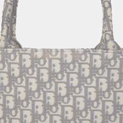 Pre Owned حقيبة كتب ديور قماش رمادي كبيرة