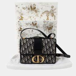 مملوكة مسبقًا Dior Montaigne Blue Leather Crossbody Bag