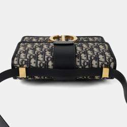 مملوكة مسبقًا Dior Montaigne Blue Leather Crossbody Bag