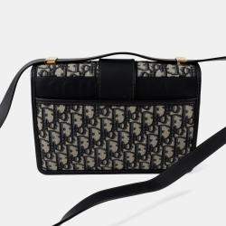 مملوكة مسبقًا Dior Montaigne Blue Leather Crossbody Bag