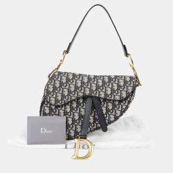 مملوكة مسبقًا Dior Saddle Blue Leather Shoulder Bag