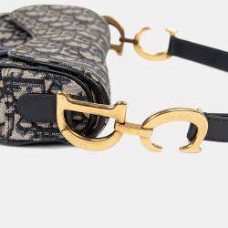 مملوكة مسبقًا Dior Saddle Blue Leather Shoulder Bag