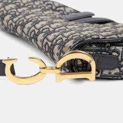 مملوكة مسبقًا Dior Saddle Blue Leather Shoulder Bag