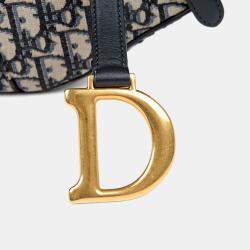 مملوكة مسبقًا حقيبة كتف جلد العجل أزرق ديور سادل