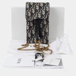 مملوكة مسبقًا حقيبة كروس بودي جلد العجل أزرق عمودية ديور سادل