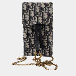 مملوكة مسبقًا حقيبة كروس بودي جلد العجل أزرق عمودية ديور سادل