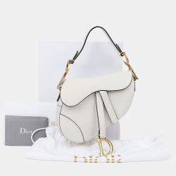 مملوكة مسبقًا حقيبة كتف ديور سادل ميني جلد أبيض