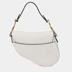 مملوكة مسبقًا حقيبة كتف ديور سادل ميني جلد أبيض