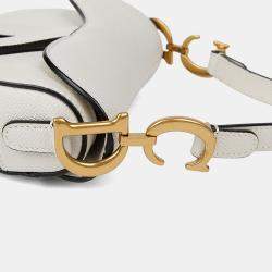 مملوكة مسبقًا حقيبة كتف ديور سادل ميني جلد أبيض