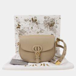 مملوكة مسبقًا Dior Bobby Medium Beige Leather Shoulder Bag