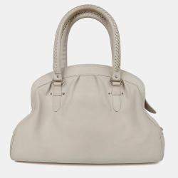 مملوكة مسبقًا حقيبة يد ديور ماي فريم بوكت جلد أبيض