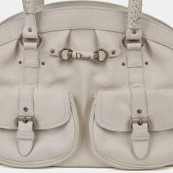 مملوكة مسبقًا حقيبة يد ديور ماي فريم بوكت جلد أبيض