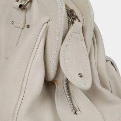 مملوكة مسبقًا حقيبة يد ديور ماي فريم بوكت جلد أبيض