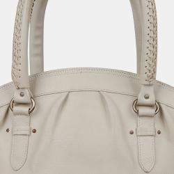 مملوكة مسبقًا حقيبة يد ديور ماي فريم بوكت جلد أبيض