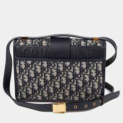 Pre Owned حقيبة كتف جبل جلد أزرق ديور