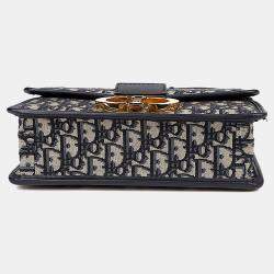 Pre Owned حقيبة كتف جبل جلد أزرق ديور