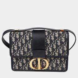 Pre Owned حقيبة كتف جبل جلد أزرق ديور