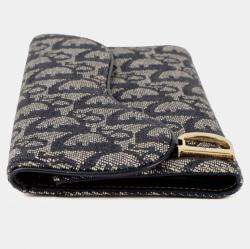 مملوكة مسبقًا محفظة ديور سادل كانفاس أزرق عتيق أوبليك