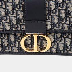 مملوكة مسبقًا حقيبة كتف ديور جلد زرقاء جبلية