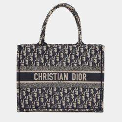 مملوكة مسبقًا Dior Book Tote Medium Blue Canvas Tote Bag
