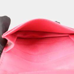 Pre Owned محفظة بطاقات ديور ليدي ديور جلد وردي بقلاب