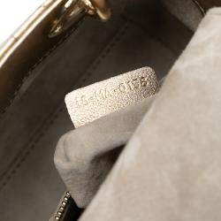 مملوكة مسبقًا Dior Gold Mini Metallic Lambskin Cannage Lady Dior