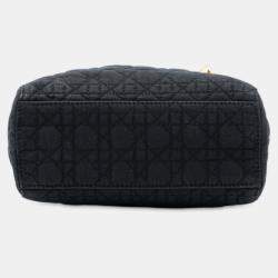 مملوكة مسبقًا Dior Black Mini Nylon Cannage Lady Dior