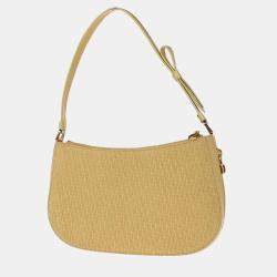 Pre Owned Christian Dior Beige Suede Trotter Handbag