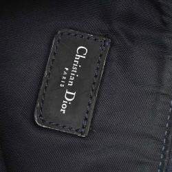 Pre Owned Christian Dior Blue Canvas Denim Print Saddle Handbag