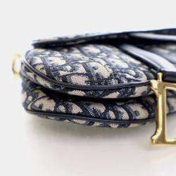 Pre Owned Christian Dior Mini Oblique Saddle Bag