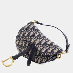 Pre Owned Christian Dior Mini Oblique Saddle Bag