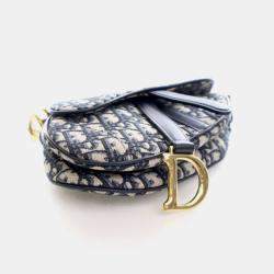 Pre Owned Christian Dior Mini Oblique Saddle Bag